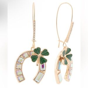 BETSEY JOHNSON Lucky Horseshoe Earrings